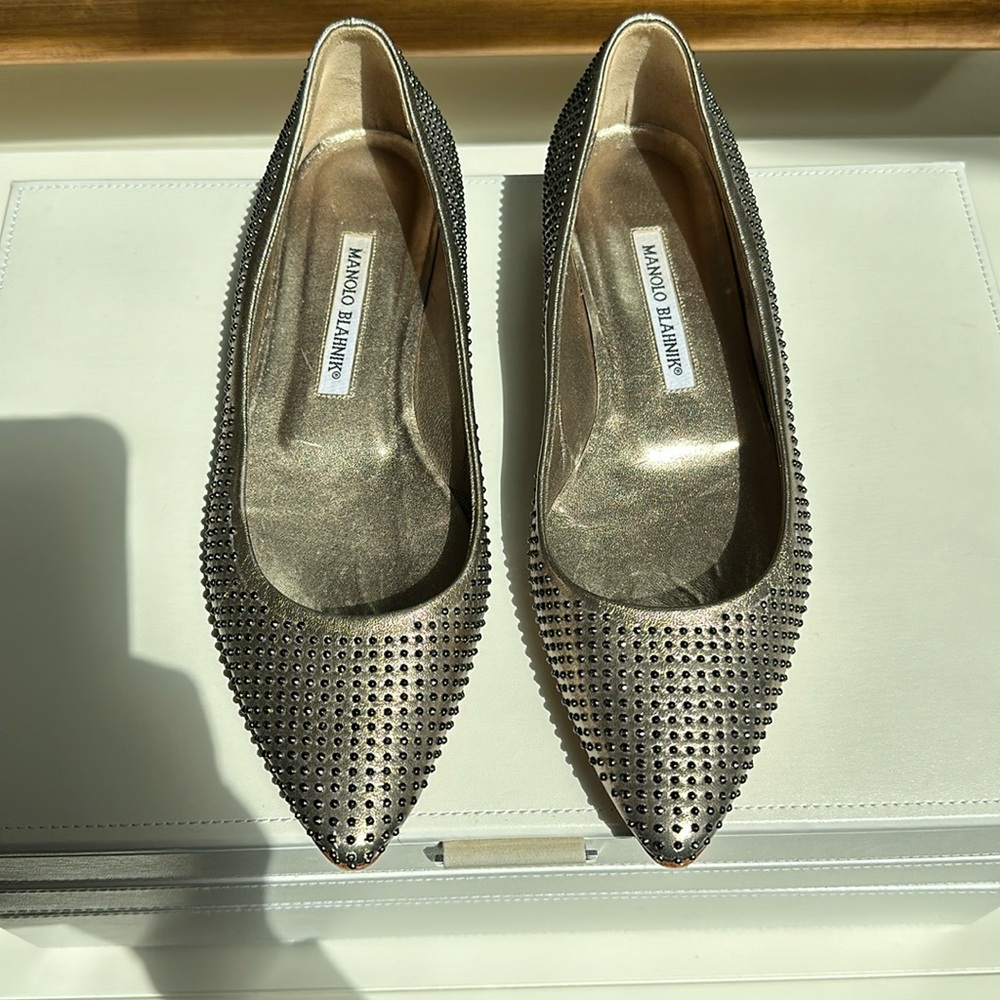 Manolo Blanik platino flat 37.5